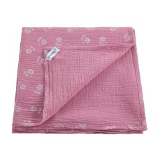 Couverture lange mousseline - rose clair