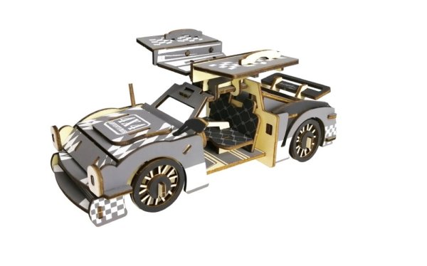 Woodcraft Puzzle 3D din lemn Mașină sport
