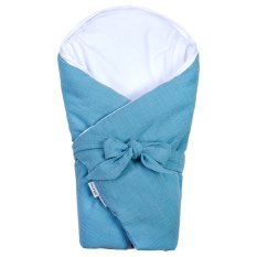 Multifunktionell swaddlefilt Outlast® - turkos/vit