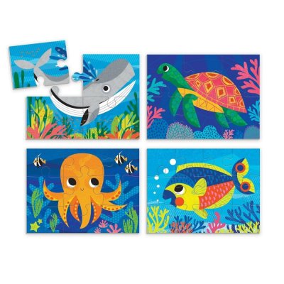 Mudpuppy Puzzle Ocean zestaw 4 w 1