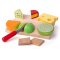 Bigjigs Toys Set Holz Lebensmittel Käse auf einem Brett