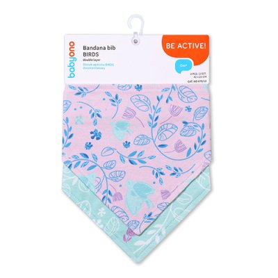 BABYONO Babador de algodão para pássaros 2 unidades, 0m+