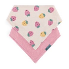 PETITE&MARS Lätzchen Bandana Luke 2 Stk. Beige Strawberies&Dusty Rose 3m+