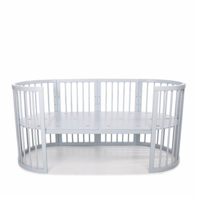 MIMIKO Round 9in1 Mitwachsendes Kinderbett rund grau