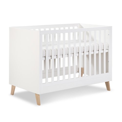 KLUPS Babybett mit Barriere Noah weiß 120x60 cm