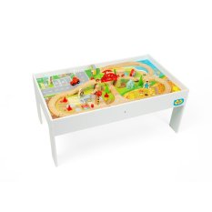 Bigjigs Rail Drvena željeznička pruga i stol