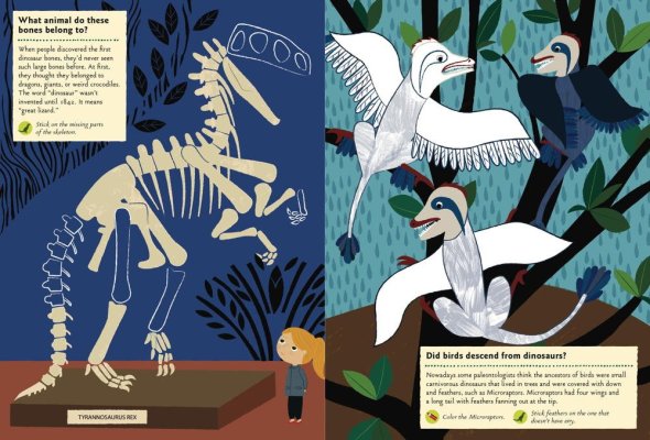 Chronicle Books Książka z naklejkami - Dinozaury