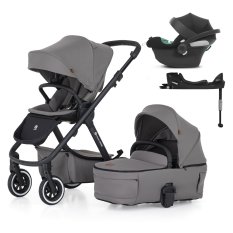 PETITE&MARS SET Kočárek 4v1 ICON Dove Grey LITE AIR + CBX By CYBEX Aton B2 i-Size