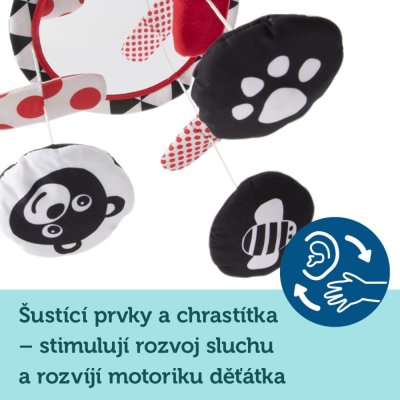 CANPOL BABIES Kontrastný plyšový kolotoč s melódiami Sensory