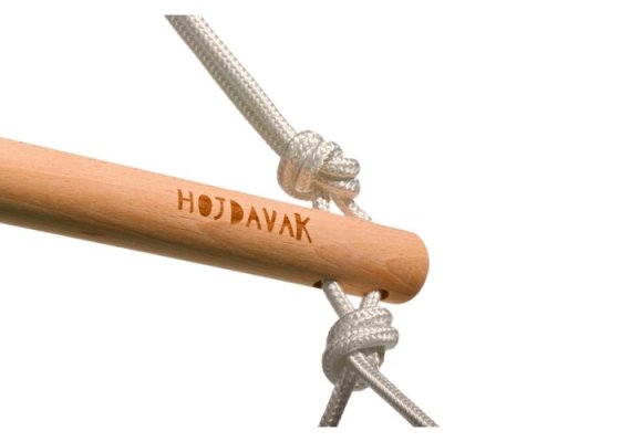 Viseči sprostitveni stol HOJDAVAK MAXIMUS OUT z blazino, leseni Notranje, vrv crna