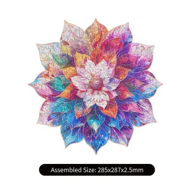 RoboTime Puzzle en bois Mandala floral