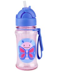 SKIP HOP Zoo tritan Butelka ze słomką 355ml Motylek 12m+