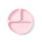 BABYONO Silicone plate with suction cup - pink 6m+