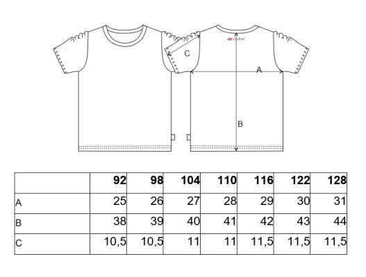 T-shirt för flickor tunn TRYCK KR Outlast® - jordgubbsblommor