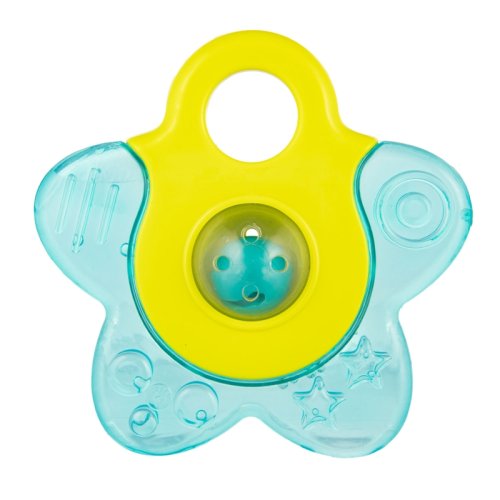 CANPOL BABIES Anneau de dentition rafraîchissant avec hochet étoile turquoise