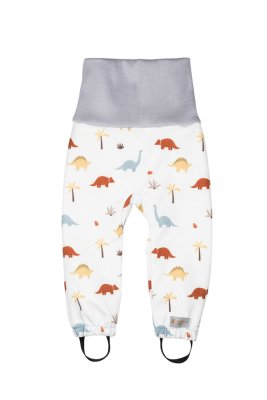 Monkey Mum® Adjustable Softshell Baby Pants with Membrane - Dinosaur Tales