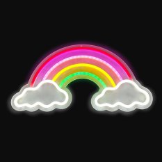 2Kids Toys Lampe NÉON LED Arc-en-ciel avec nuages