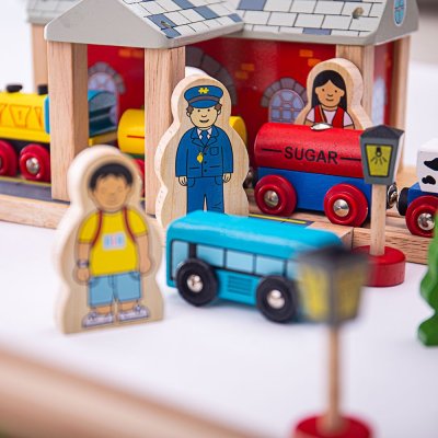 Bigjigs Rail Caminho de Montanha em Madeira para Comboios 112 peças
