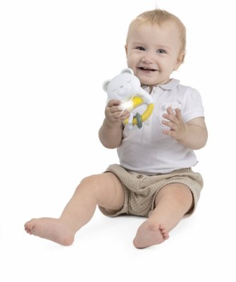 CHICCO Grzechotka i lampka nocna Niedźwiadek 2w1 0m+