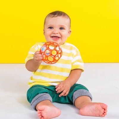 OBALL Spielzeug Oball RASSEL 10 cm orange 0m+