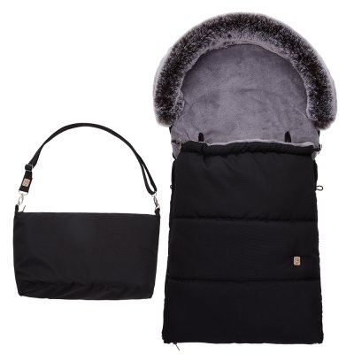 Saco de inverno DE LUXE de 5 pontos Outlast® - preto/cinza