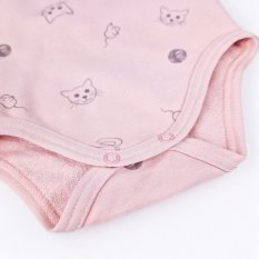 Body tričko smyk TISK Outlast® - sv.starorůžová koťátka