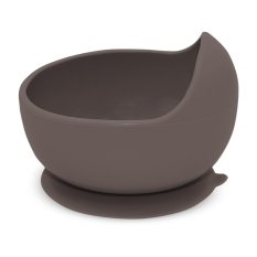 PETITE&MARS Miska silikonová s přísavkou Take&Match Bitter Cocoa 6m+