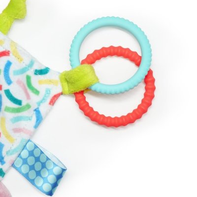 BRIGHT STARTS Kuscheldecke mit C-Ring Fuzzy Feel ™ 0m +