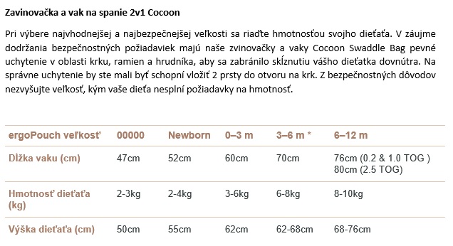 ERGOPOUCH Σφουγγάρι και υπνόσακος 2 σε 1 Cocoon Oatmeal Marle 3-6 m, 6-8 kg, 0,2 tog