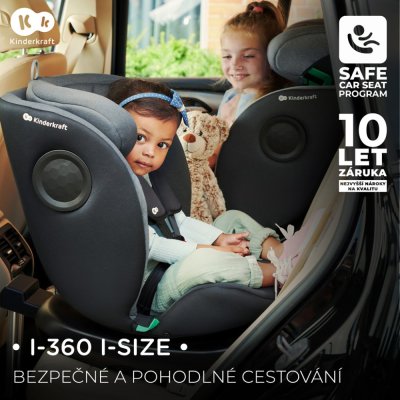 KINDERKRAFT Avtosedež I-360 i-Size 40-150 cm Black