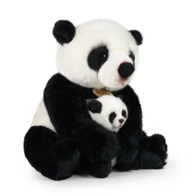 Rappa Plyschpanda med unge 27 cm ECO-FRIENDLY