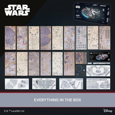 Ugears 3D dřevěná mechanická skládačka Star Wars Millennium Falcon