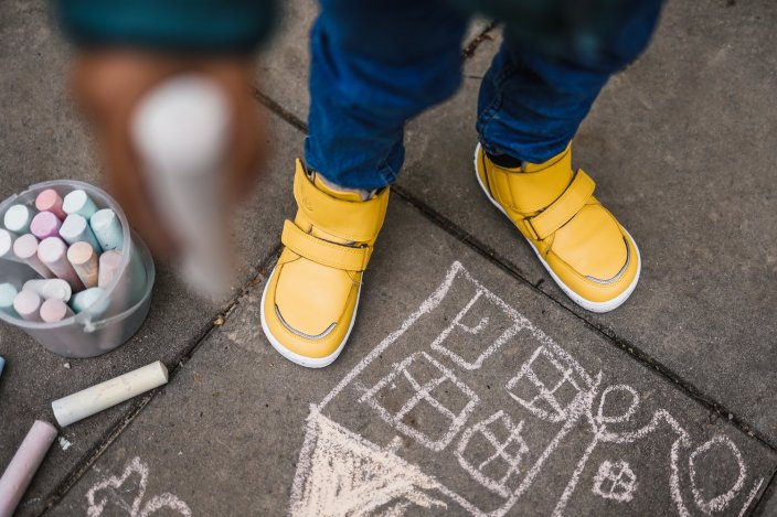 Be Lenka Children's winter barefoot shoes Panda 2.0 - Cheese Yellow