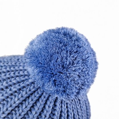 Berretto a maglia con lacci e pompon LA Outlast ® - acciaio