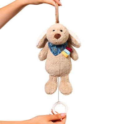 BABYONO Zabawka muzyczna na kółku C Pies Willy 0m+