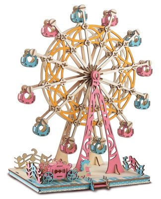 Woodcraft 3D Holzpuzzle Riesenrad Pastell