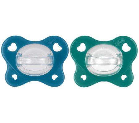 CHICCO Schnuller PhysioForma® Dual Soft blau 16-36m, 2 Stk.