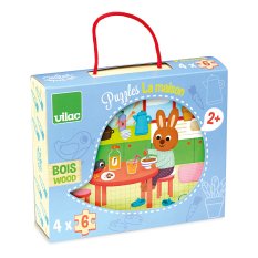 Vilac Drewniane puzzle Domek