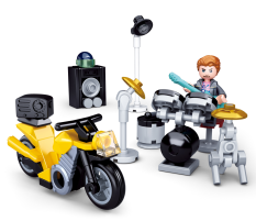 Sluban Town Motocykle M38-B0717B Perkusista z motocyklem