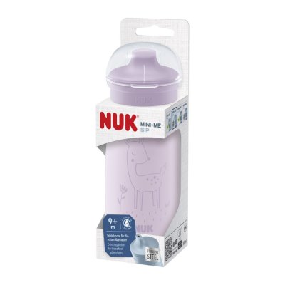 Butelka NUK Mini-Me Sip ze stali nierdzewnej - fioletowa 300ml, 9m+