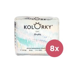 KOLORKY DAY Pleny jednorázové eko, štětec S (3-6 kg) 200 ks - MĚSÍČNÍ ZÁSOBA