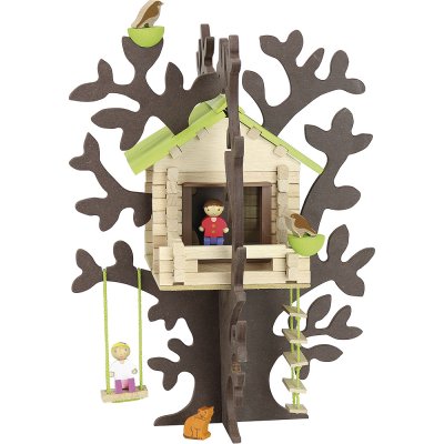 Jeujura Jeu de construction en bois 90 pièces Cabane dans les arbres