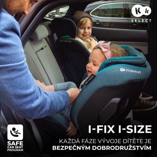 KINDERKRAFT SELECT Car seat i-Fix 40-150 cm Cool grey