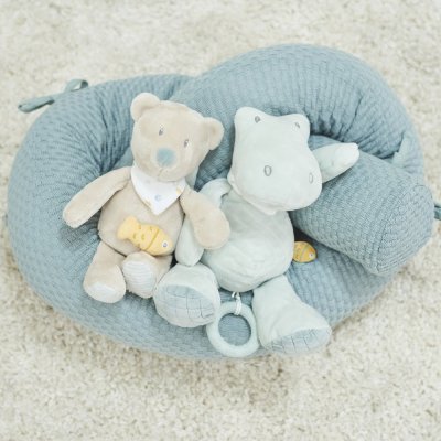 NATTOU Krokodýl plyšový hudební Romeo s kousátkem silikon 30 cm Romeo, Jules & Sally