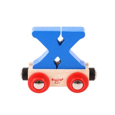 Bigjigs Rail Waggon für Holzeisenbahn - Buchstabe X