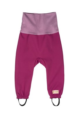 Verstelbare softshell kinderbroek met membraan Monkey Mum® - Sappige framboos