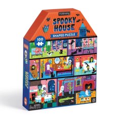 Mudpuppy Kísértetjárta ház - ház alakú puzzle, 100 darabos