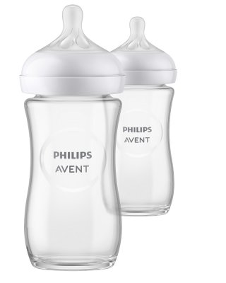 Steklenička Philips AVENT Natural Response 240 ml, 1m+, 2 kos