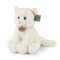 Rappa Gato de peluche sentado blanco 25 cm ECO-FRIENDLY
