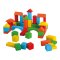 Detoa Jeu de construction en bois cubes 50 pièces